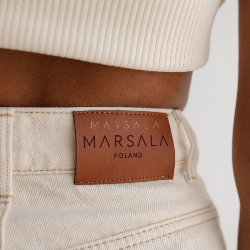 Jeans kratke hlače Beige - By Marsala