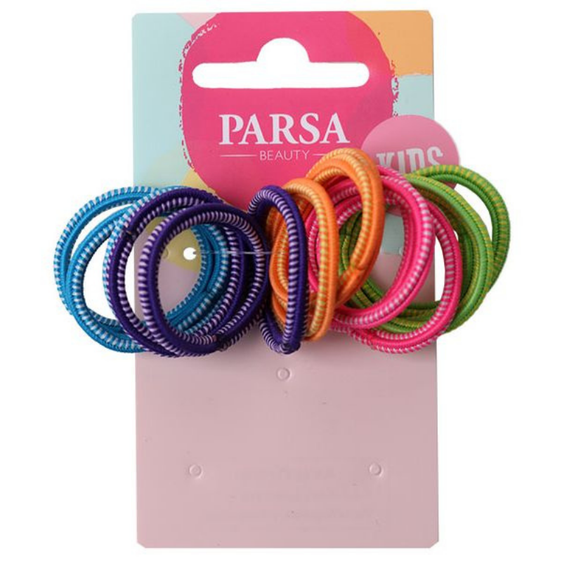 Komplet 15-ih elastik za čop Color Mix - Parsa