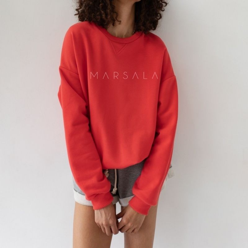 Lahek pulover BASKET Strawberry - By Marsala