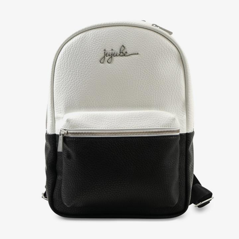 Nahrbtnik iz veganskega usnja Mini Backpack Black/White - Ju Ju Be