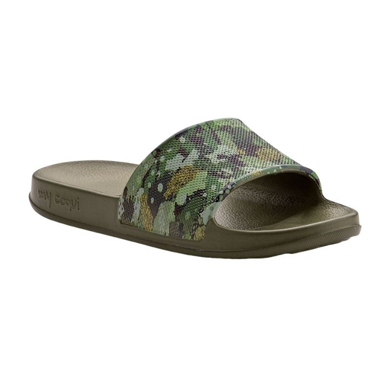 Natikači za otroke Tora Army Green Camo - Coqui