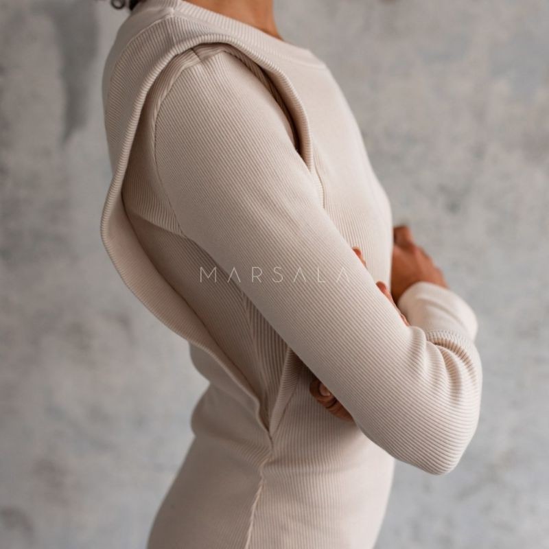 Oprijeta obleka Flexy Beige - By Marsala