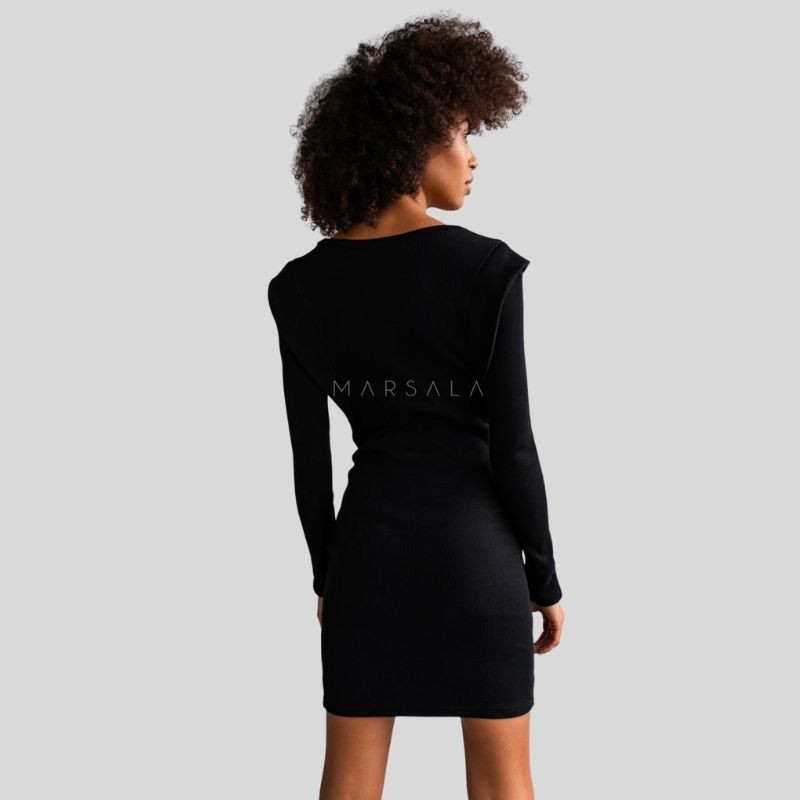 Oprijeta obleka Flexy Black - By Marsala
