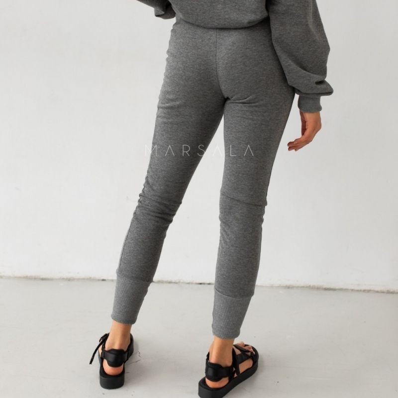 Športne hlače Active Dark Grey Melange - By Marsala