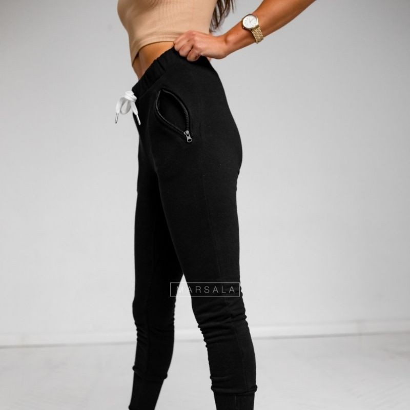 Športne hlače Active Black za punce in ženske - By Marsala