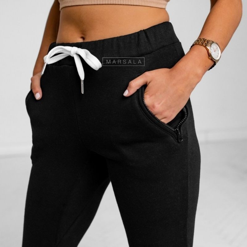 Športne hlače Active Black za punce in ženske - By Marsala