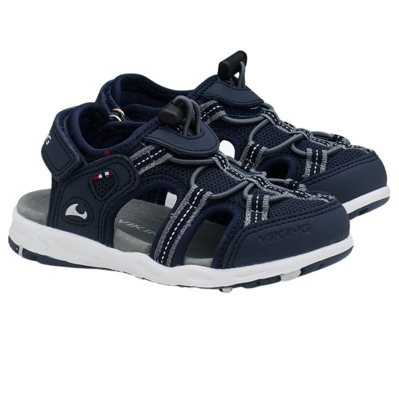 Športni sandali za fante Thrill Navy/Grey - Viking