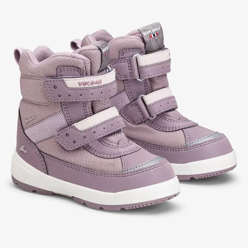 Zimski škornji z Gore Tex membrano PLAY Dusty Pink za punce - Viking